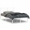 Image de Cadre De Lit Métal Sans Matelas Et Tête De Lit Blanc 120x200 Cm Vidaxl