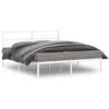 Image de Cadre De Lit Métal Sans Matelas Et Tête De Lit Blanc 150x200 Cm Vidaxl