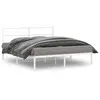 Image de Cadre De Lit Métal Sans Matelas Et Tête De Lit Blanc 160x200 Cm Vidaxl