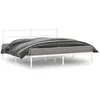Image de Cadre De Lit Métal Sans Matelas Et Tête De Lit Blanc 183x213 Cm Vidaxl