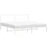 Image de Vidaxl cadre de lit métal sans matelas et tête de lit blanc 183x213 cm