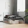 Image de Cadre De Lit Métal Sans Matelas Avec Tête De Lit Blanc 75x190cm Vidaxl