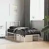 Image de Cadre De Lit Métal Sans Matelas Avec Tête De Lit Blanc 80x200cm Vidaxl