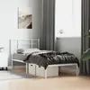 Image de Cadre De Lit Métal Sans Matelas Avec Tête De Lit Blanc 90x200cm Vidaxl