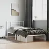 Image de Cadre De Lit Métal Sans Matelas Et Tête De Lit Blanc 107x203 Cm Vidaxl