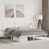 Image de Cadre De Lit Métal Sans Matelas Et Tête De Lit Blanc 160x200 Cm Vidaxl