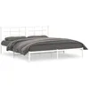 Image de Cadre De Lit Métal Sans Matelas Et Tête De Lit Blanc 183x213 Cm Vidaxl