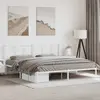 Image de Cadre De Lit Métal Sans Matelas Et Tête De Lit Blanc 193x203 Cm Vidaxl