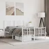 Image de Cadre De Lit Métal Sans Matelas Et Pied De Lit Blanc 120x200 Cm Vidaxl