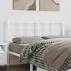Image de Tête De Lit De Remplacement Métal Blanc 135 Cm Vidaxl