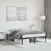 Image de Cadre De Lit Métal Sans Matelas Noir 135x190 Cm Vidaxl