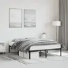 Image de Cadre De Lit Métal Sans Matelas Noir 140x190 Cm Vidaxl