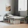 Image de Cadre De Lit Métal Sans Matelas Blanc 90x190 Cm Vidaxl