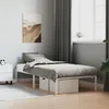 Image de vidaXL Cadre de lit métal sans matelas blanc 90x190 cm 373665