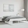 Image de Cadre De Lit Métal Sans Matelas Blanc 200x200 Cm Vidaxl