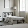 Image de Cadre De Lit Métal Sans Matelas Avec Tête De Lit Noir 100x200cm Vidaxl