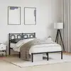 Image de Cadre De Lit Métal Sans Matelas Avec Tête De Lit Noir 120x200cm Vidaxl