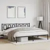 Image de Cadre De Lit Métal Sans Matelas Avec Tête De Lit Noir 193x203cm Vidaxl