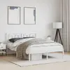 Image de Cadre De Lit Métal Sans Matelas Et Tête De Lit Blanc 140x200 Cm Vidaxl