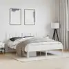 Image de Cadre De Lit Métal Sans Matelas Et Tête De Lit Blanc 150x200 Cm Vidaxl