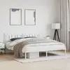 Image de Cadre De Lit Métal Sans Matelas Et Tête De Lit Blanc 183x213 Cm Vidaxl