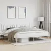 Image de Cadre De Lit Métal Sans Matelas Et Tête De Lit Blanc 193x203 Cm Vidaxl