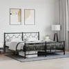 Image de vidaXL Cadre de Lit Métal avec Tête de Lit Pied de Lit Lit Double avec Sommier à Lattes Lit Adulte avec Pied Chambre 376249