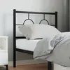 Image de Tête De Lit De Remplacement Métal Noir 80 Cm Vidaxl