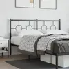 Image de Tête De Lit De Remplacement Métal Noir 150 Cm Vidaxl