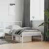 Image de Cadre De Lit Métal Sans Matelas Et Tête De Lit Blanc 100x190 Cm Vidaxl