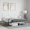 Image de Cadre De Lit Métal Sans Matelas Et Tête De Lit Blanc 140x200 Cm Vidaxl