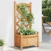 Image de vidaXL Jardinière avec treillis marron bois massif de sapin 365482