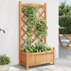 Image de Jardinière Avec Treillis Marron Bois Massif De Sapin Vidaxl