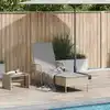 Image de Transat Beige Et Gris Clair 200 X 55 X 92 Cm Polyrotin Vidaxl
