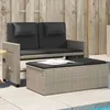 Image de vidaXL Banc Inclinable de Jardin et Coussins Siège de Patio Chaise de Terrasse Meuble de Parc Arrière-cour Extérieur 365822