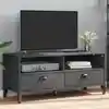Image de Meuble Tv Viken Gris Anthracite Bois De Pin Solide Vidaxl