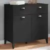 Image de Buffet Viken Noir 80x40x80 Cm Bois D'ingénierie Vidaxl