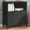 Image de Bibliothèque Viken Noir 80x40x90 Cm Bois D'ingénierie Vidaxl