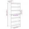 Image de vidaXL Bibliothèque/Séparateur de pièce 100x30x1995 cm bois de pin 844136