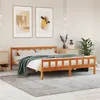 Image de Cadre De Lit Sans Matelas Cire Marron 160x200cm Bois Pin Massif Vidaxl