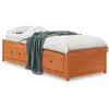 Image de vidaXL Lit de jour sans matelas cire marron 90x190 cm bois pin massif 844479