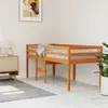 Image de Lit Haut Sans Matelas Cire Marron 90x190 Cm Bois Massif Vidaxl