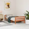 Image de Cadre De Lit Sans Matelas Cire Marron 90x200 Cm Bois Pin Massif Vidaxl
