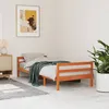 Image de Cadre De Lit Sans Matelas Cire Marron 90x190 Cm Bois Pin Massif Vidaxl