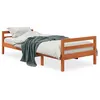 Image de vidaXL Cadre de lit cire marron 90x190 cm bois de pin massif 844487