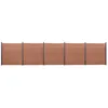 Image de vidaXL Ensemble de Panneaux de Clôture Mur de Clôture Barrière avec Poteau Bordure de Jardin Patio Terrasse Marron 3211834