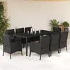 Image de vidaXL Ensemble à Manger de Jardin avec Coussins 9 pcs Table et Chaises de Patio Meubles dExtérieur Terrasse Moderne 3211853