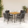 Image de vidaXL Ensemble à Manger de Jardin avec Coussins 5 pcs Table et Chaises de Patio Meubles dExtérieur Terrasse Moderne 3212049