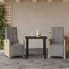 Image de Ensemble De Bistro 3 Pcs Avec Coussins Beige Résine Tressée Vidaxl