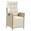 Image de Vidaxl ensemble à manger de jardin et coussins 9 pcs beige poly rotin